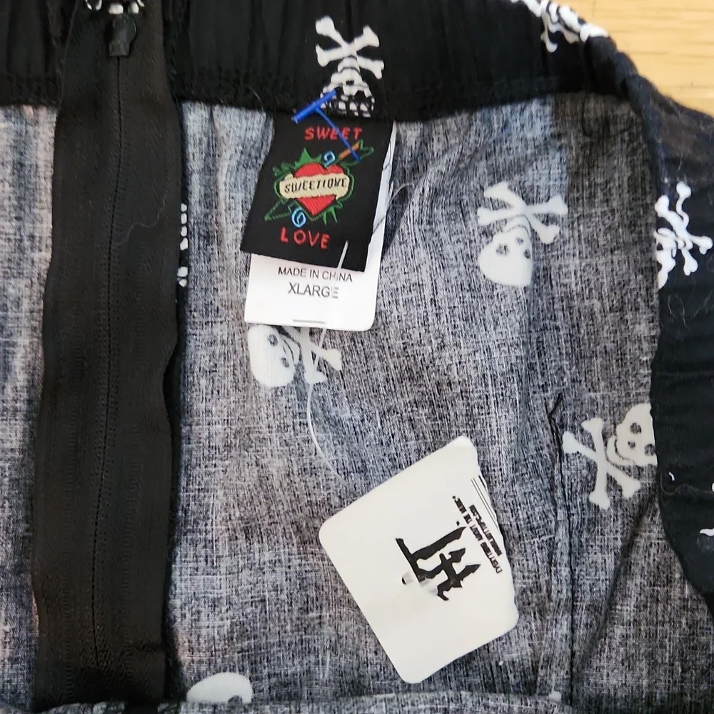 Hot Topic Y2K Vintage Sweet Love Skull and Cross Bones Peplum XLarge Dress - Picture 4 of 5